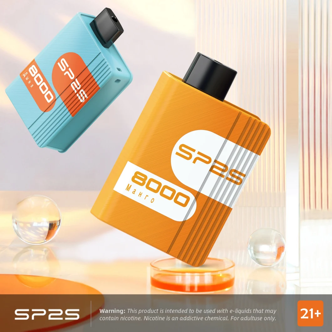 2023 Sp2s Hot Selling 8000puffs Rechargeable E-Cigarette 13ml E-Liquid Disposable Vape