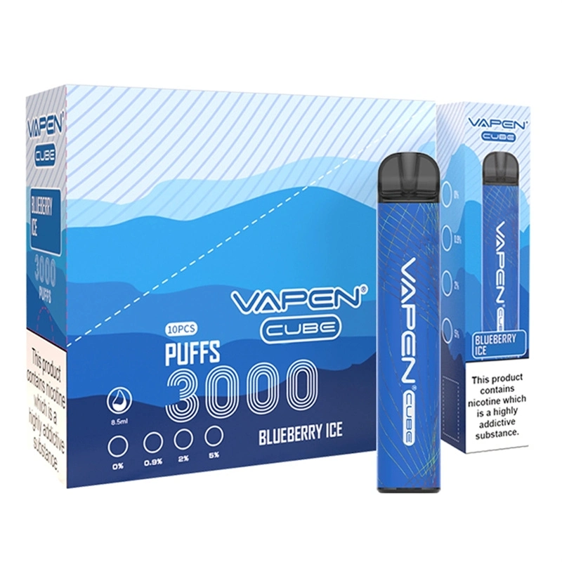 Vapen Cube Vasy 3000puffs Disposable Pod with Nicotine 0mg 0.9mg 20mg 50mg Hot Selling in UK Vape