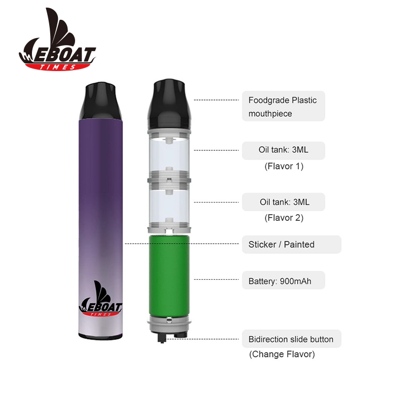 New Electronic Cigarette Nicotine Salt 1200puffs Double Flavor Disposable Vape